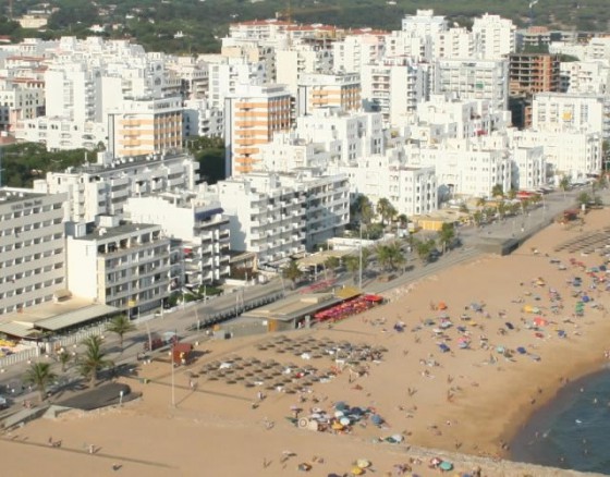 <p>Quarteira is a coastal civil parish, located along the southern extent of the Algarve fronting Albufeira Municipality to the west (in the parish of Olhos de Água). In addition, the local area authority is bordered in the east by Almancil, northeast by São Clemente, north by São Sebastião and Boliqueime.</p>
<p>From the Atlantic coast, the frontier with its neighbours extends northwest along the Ribeira de Algibre, before following the M526 municipal roadway to the Estrada Nacional EN125 in Maritenda. From here, the border travels southeast along the EN125 until just after the N396 motorway, where it then divides along a ravine southwest towards the Atlantic Ocean, alongside the Royal Golf Course. The coast includes 5.5 kilometres (3.4 mi) of normallyclassified Blue Flag beach.</p>