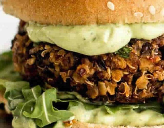 <p>Home-made fresh bean burger served on a warm rustic bun with salad, onion and a creamy mint yoghurt dressing.</p>
<p>All burgers are served with a side of crispers or wedges and coleslaw.</p>