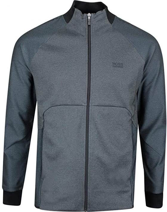 <p>Flat Blade Style Collar - Full-Zip Track Jacket Design - Added Stretch - Technical Interlock Fabric - Two Front Zip Pockets - Enlarged Logo at Chest - BOSS Athleisure Golf Collection</p>